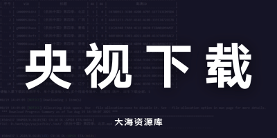 央视频 4k 下载器「支持多平台（Windows / macOS / Linux）」-大海资源库