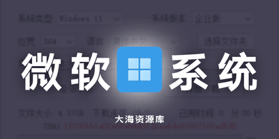 微软系统直链下载工具 v1.3.4.7「直连官方服务器满速下载」-大海资源库