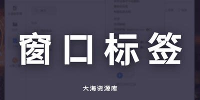 WindowTabs 电脑窗口标签化管理程序汉化版-大海资源库