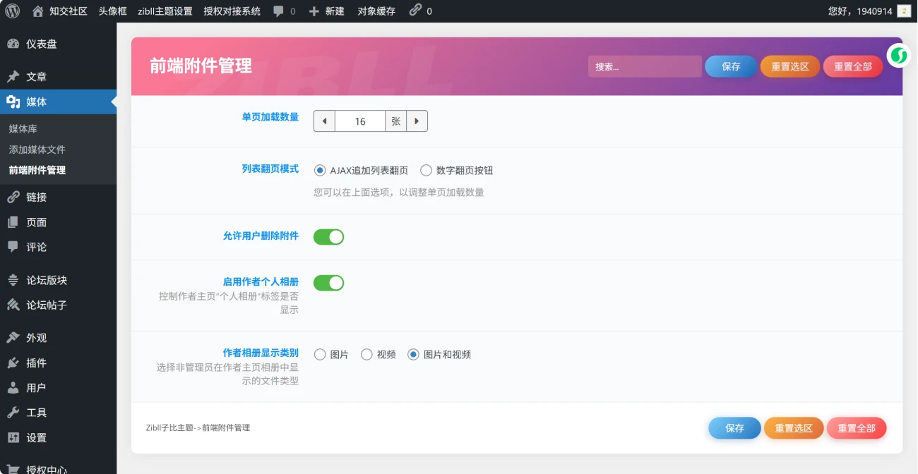 子比主题 前端附件管理插件-大海资源库