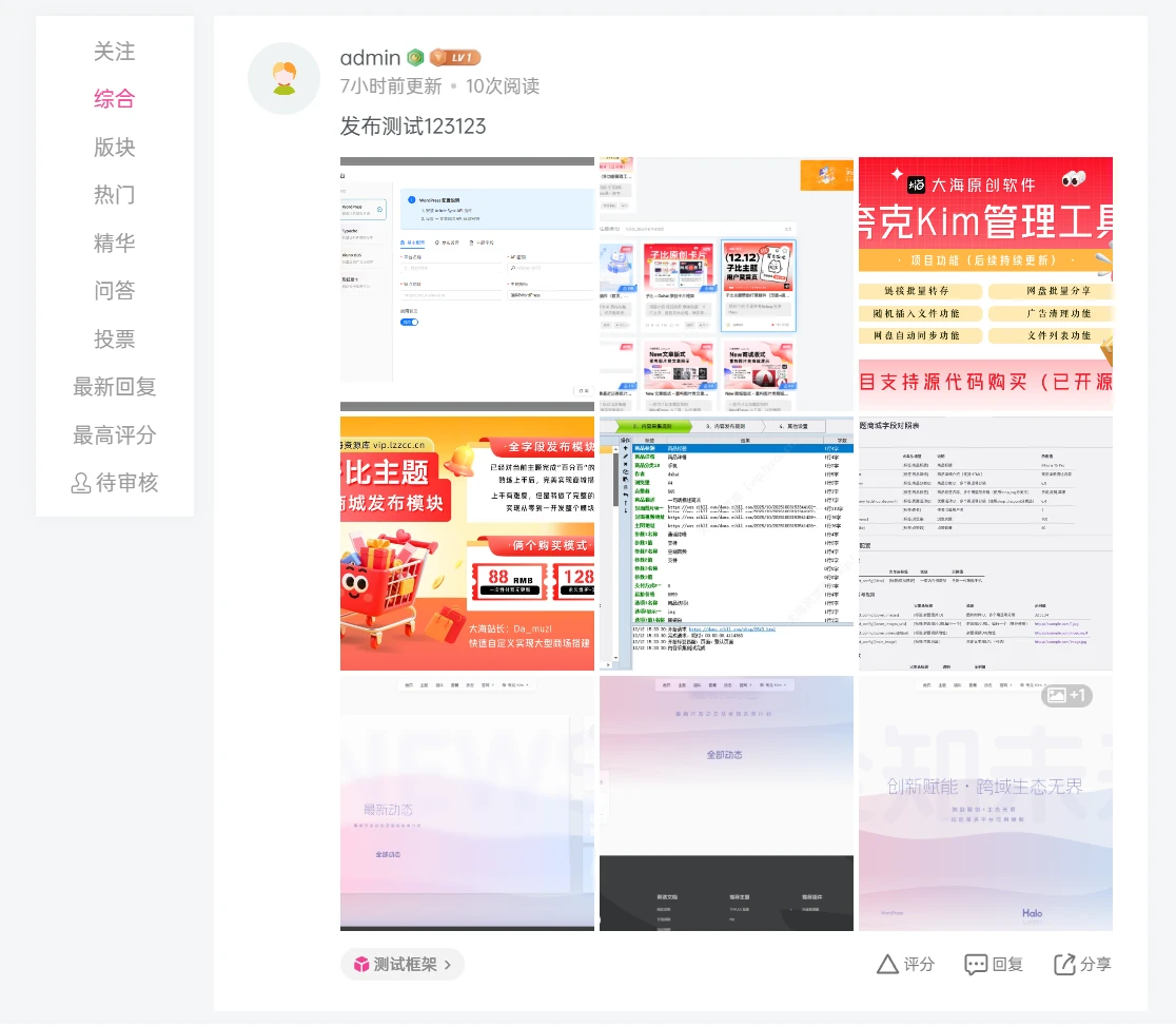 论坛九宫格图片 插件-大海资源库