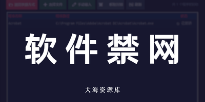 Windows 程序 一键禁止联网工具-小白神器-大海资源库