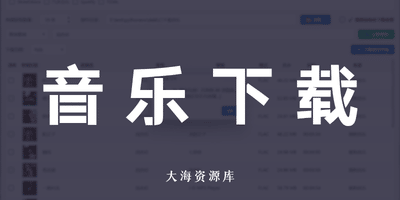 MusicDownload 多平台搜歌、歌单和无损批量下载-大海资源库